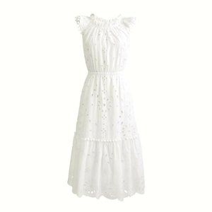 J Crew Eyelet midi dress NWT